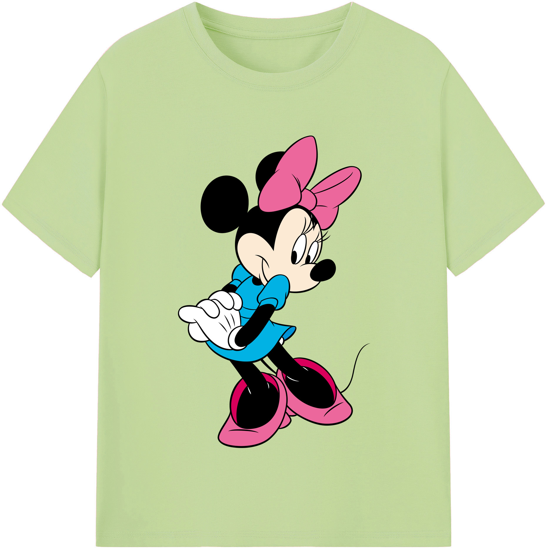 （画像用） ミッキーマウス Mickey Mouse 綿100％半袖Tシャツ（フロントプリント）